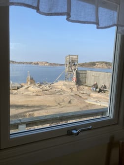 Meerblick aus einem Zimmer im Badholmens Hostel Meerblick aus einem Zimmer im Badholmens Hostel